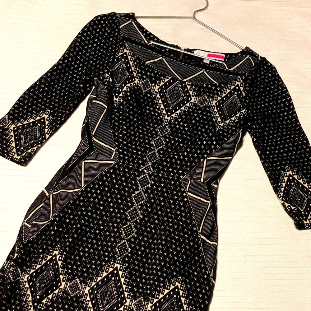Tracy Reese dress size small, black and beige. EUC